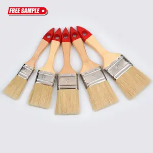 4 Inch High Quality Pure Bristles Paint Brush With Wooden Handle Wall Paint Brush In Brush