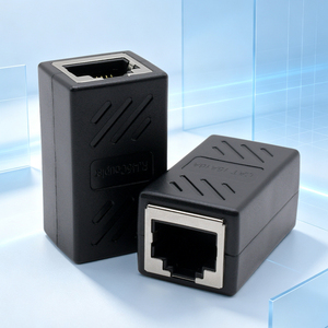 Acoplador Hembra RJ45 CAT6 8P8C al por Mayor, Extensor de Cable Ethernet Blindado Chapado en Oro, Conector Modular en Línea para Panel LAN - Product Image 1