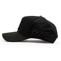 Casquettes de baseball de luxe pour hommes, 5 panneaux, haute qualité, à large bord, ajustables, Chrome Blackout