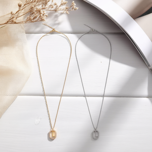 Collier avec pendentif en diamant lettre L 10x15cm, chaîne de collier, bijoux tendance, acier, or, argent - Product Image 3