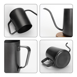 Gooseneck Kettle Stainless Steel Black <b>Long</b> Spout Heat Resisting Hand Drip Coffee Maker Household Use - Product Image 5