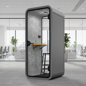Cabine <span class=keywords><strong>téléphonique</strong></span> insonorisée pour bureau privé avec design moderne et cadre en alliage d'aluminium - Poste de travail sécurisé pour hôpitaux et centres commerciaux - Product Image 1