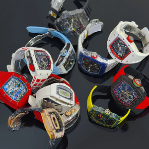 High Quality RM Hip-Hop Titanium Skeleton Tourbillon Sports Dive Watch Rubber Band Alarm Power Reserve <b>Automatic</b> Winding - Product Image 3