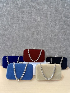 2025 <span class=keywords><strong>pochette</strong></span> sac à main sac de soirée pour femmes soirée mariage sacs chaîne poignée fête sacs à main velours daim sacs formels élégant sac à main - Product Image 2