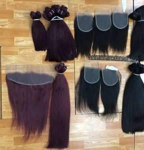 Cabello Humano Virgen Vietnamita al por Mayor, Frontal de Encaje Transparente HD, Cutícula Alineada, Cabello Negro Natural - Product Image 2