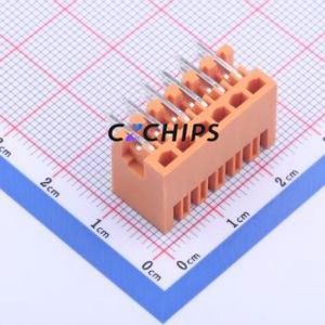 KF2EDGERC-3.5-2*6P Plug-in Terminal Block Bent Lead Through Hole,P=3.5mm Board-to-Board / Socket - Closed 2x6P 3.5mm Orange - Product Image 2