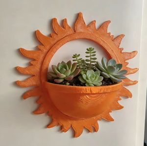 Jardinière murale Art Déco pour plantes succulentes, cactus, fleurs séchées - Décoration florale de mariage, utilisation en extérieur/intérieur, matériau plastique - Product Image 2