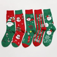 Chaussettes en coton jacquard unisexes de haute qualité 200N, livraison directe d'usine, cadeau de Noël pour hommes et femmes, en stock