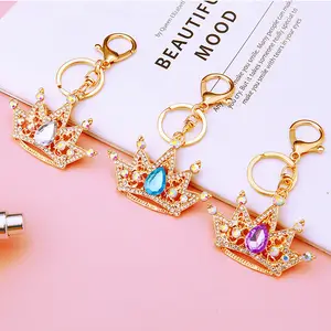 Ychon New design diamond-encrusted crown accessories lovely creative metal key chains hanging car keychain
