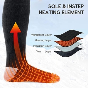 <span class=keywords><strong>Chaussettes</strong></span> thermiques chauffantes rechargeables à piles High-Crew Chauffe-pieds d'hiver pour le ski Technics tricotés - Product Image 6