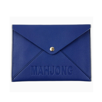 Porte-cartes MAHJONG gaufré en cuir PU, pochette pour mélangeurs de cartes et lecteurs de lignes, accessoires de divertissement pour Mahjong de table