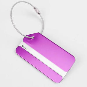 Etiquetas de Equipaje Modernas y Duraderas de Aleación de Aluminio, Impresas en Letterpress, Etiquetas de Identificación de Equipaje para Avión, Regalos de Viaje Metálicos para Check-in - Product Image 2