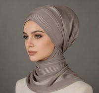 Tissu en satin de polyester respirant B5 pour foulard, matière légère et douce en mousseline pour hijab, usage quotidien décontracté, petite commande