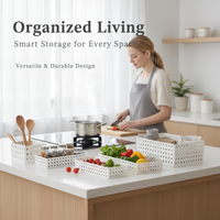 Caja de Almacenamiento Plegable Personalizada, Larga y Ancha, OEM ODM, Caja de Plástico de Gran Capacidad, Organizador para Hogar y Oficina, Almacenamiento de Juguetes en Venta