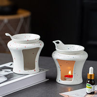 Brûleur d'encens et diffuseur d'huiles essentielles en céramique de style nordique, type split, pour combustion à sec