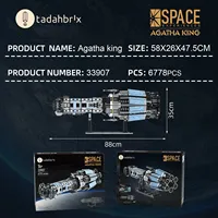 BaKa Space Battleship Series Spaceship Fighter MOC Model Bricks Kits Décoration de bureau Jouets DIY pour enfants Cadeaux Ensembles de blocs de construction