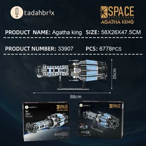 Serie BaKa Navi Spaziali, Modelli MOC di Astronavi e Caccia Spaziali, Kit di Mattoncini, Decorazione da Scrivania, Giocattoli Fai-da-Te per Bambini, Set di Blocchi da Costruzione - Product Image 6