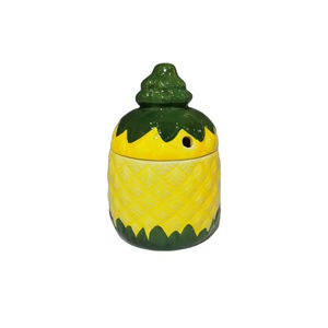 แก้วทิกิเซรามิกรูปสับปะรดสีเหลืองพร้อมฝาปิดเลือกได้ตามต้องการ - Product Image 1