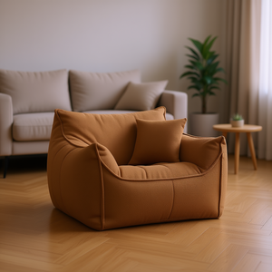 Fauteuil pouf carré confortable DB avec noyau en mousse pour deux personnes, idéal pour la maison ou le bureau - Product Image 2