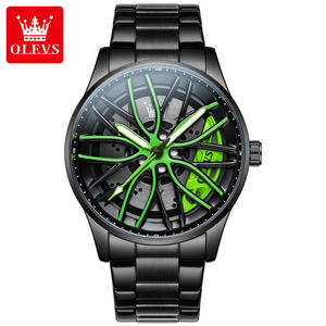   Reloj de pulsera de cuarzo para hombre 9937, nuevo diseño de moda, acero inoxidable, diseño único de rueda de coche. - Product Image 4