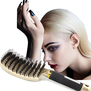 Peigne de massage du cuir chevelu pour filles, brosse à cheveux en nylon pour femmes, brosse à cheveux démêlante bouclée pour salon de coiffure, outils de coiffure - Product Image 1