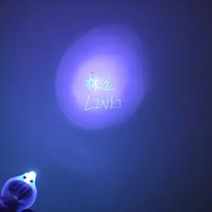 395-400nm Panjang Gelombang Detektor Cahaya Ungu Portabel Daya Baterai Obor Neon untuk Hewan Peliharaan Urin Paspor Mini UV LED Gantungan Kunci