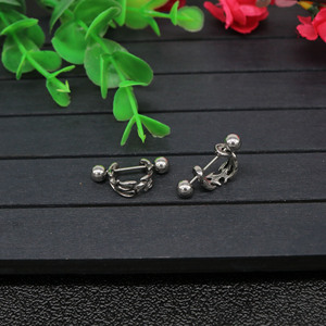 Pendientes de Titanio con Diseño de Tornillo y Patrón Geométrico, Joyería de Moda para Fiestas - Product Image 3