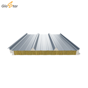 Factory Supply Anti-Corrosion At Lap Joints Rock Wool PU Edgy-Sealed 100mm SR1000 Steel <strong>Roof</strong> <strong>Sandwich</strong> <strong>Panel</strong> For Building Facades - Product Image 1