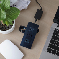 Prise de bureau industrielle encastrée USB Type-C à charge rapide, norme américaine, avec port C PD20W, cordon d'alimentation 1,5 m