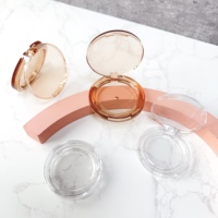 Vente en gros Boîte à poudre compacte vide personnalisée en plastique 6g 10g Conteneur avec couvercle transparent pour emballage cosmétique