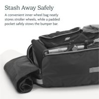 Sac de poussette pour bébé avion à la mode personnalisé de l'usine BSCI Poussette roulante rembourrée pour porte portable Fermeture à glissière en polyester léger