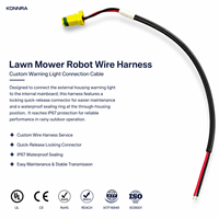Kabel Harness Lampu Peringatan Robot Pemotong Rumput Kustom, Tahan Air IP67, Kabel Daya Lepas Cepat untuk Peralatan Pembersih Luar Ruangan