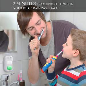 Temporizador con Indicador Luminoso Verde/Rojo de <span class=keywords><strong>2</strong></span> Minutos para Cepillo de Dientes, Temporizador de Entrenamiento para Niños con Cinta de Gancho y Bucle - Product Image 4