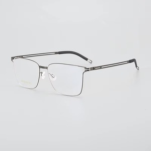 <span class=keywords><strong>Lunettes</strong></span> optiques en titane pour <span class=keywords><strong>femmes</strong></span> avec verres anti-lumière bleue AC à motif diamant, style rectangulaire, motif uni - Product Image 5