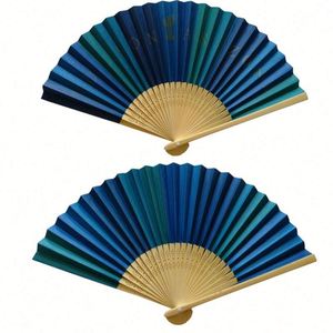 2Sides Custom Printing Fabric Foldable Hand Held Fan Bamboo Fan - Product Image 1