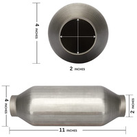 Catalizador metálico cerámico EURO4 EURO5 de 3 pulgadas, catalizador universal de alta calidad, certificado EPA, de 3 vías, 2 "2,5"