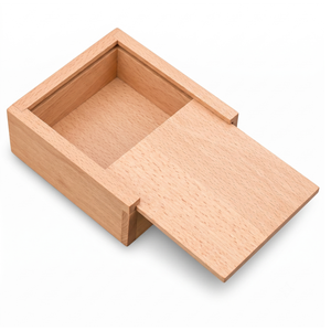 OEM Unfinished Rectangular Solid Pull Slide Lid Wooden Storage <b>Box</b> for Jewelry or Tea Gift Wrapping Retro Desktop Accessory - Product Image 6