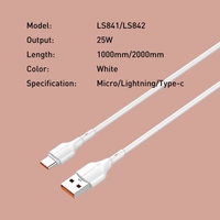 LDNIO LS841 Câble de Données et Charge Rapide Micro USB Type-C pour Téléphones Portables Xiaomi