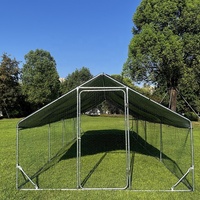 Nouveau poulailler en métal de grande taille 8*3*2M pour l'extérieur avec toit imperméable et longue durée de vie