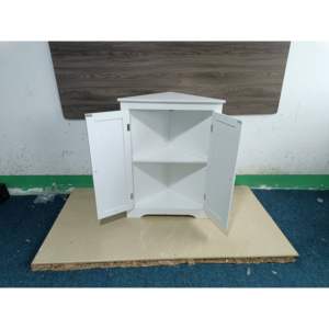 Buffet autoportant DB Armoire de rangement d'angle à 2 portes avec étagères réglables Organisateur de salle de sport - Product Image 1