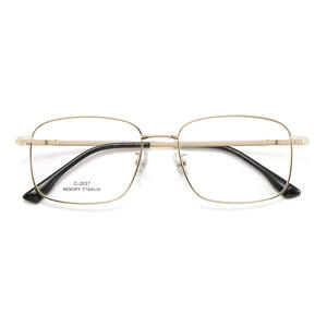 Montures de lunettes pour hommes en titane à mémoire de forme, rectangulaires, monture complète, légères, C-2037, origine Danyang - Product Image 4