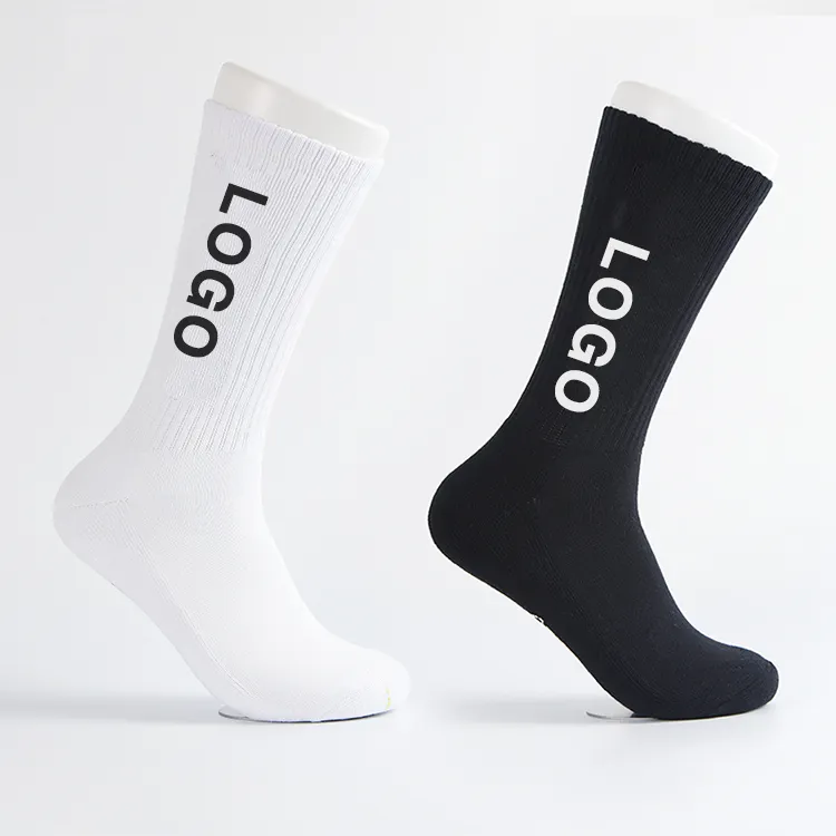 Wholesale OEM Custom logo BCI Cotton Personalized Running Men Athletic white Socks Basketball Sport Socks for men