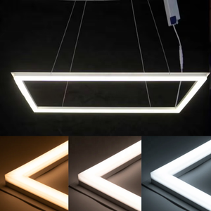 591x591mm वर्ग एल्यूमीनियम 40w पुनर्निर्मित/निलंबित फ्रेम नेतृत्व वाले पैनल प्रकाश वाणिज्यिक कार्यालय के लिए मैट सफेद फ्रेम समायोज्य - Product Image 4