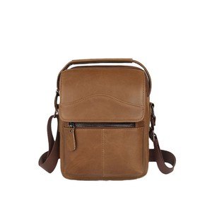 Joyir Men's Genuine Leather Crossbody <b>Bag</b> Large Capacity Retro Style Everyday Use - Product Image 5