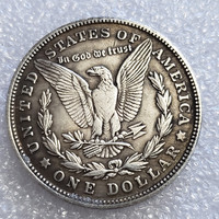 Réplica Conmemorativa del Dólar Morgan Estadounidense de 1921, Moneda del Santo Grial, Caballero Templario, Cruzada, Chapada en Plata sobre Latón