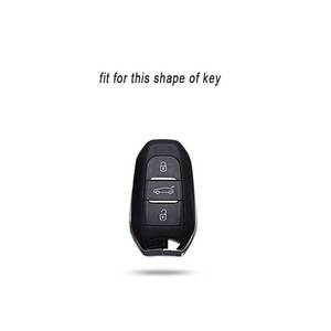 Keyyou — coque de Protection de clé de voiture en fibre de carbone, porte-clés de voiture pour <span class=keywords><strong>peugeot</strong></span> 508, 3008, 5008, 408, 308, 2008, 2016, 2017, 2018, 2019, 2020, 2021, <span class=keywords><strong>2022</strong></span> - Product Image 2