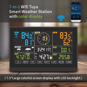 Smarte Tuya WLAN-Wetterstation mit 7-in-1 Barometer/UVI/Licht/Regen/Wind Digitale Wettervorhersagestation - Product Image 3