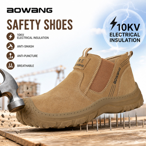 Chaussures de sécurité JIANKUN style sport à embout d'acier pour hommes, anti-perforation, antidérapantes, résistantes à l'usure, légères, baskets de travail industrielles - Product Image 1