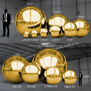 Treo Inflatable kim loại bóng 40cm-8m lớn ngoài trời nổi gương Sphere vàng giá rẻ Inflatable nước Disco gương bóng - Product Image 2
