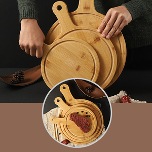 Tabla de Cortar de Bambú de Grado Comercial para Pizza, Frutas, <span class=keywords><strong>Queso</strong></span> - Tabla de Carnicero Resistente con <span class=keywords><strong>Canal</strong></span> para Jugos - Product Image 2